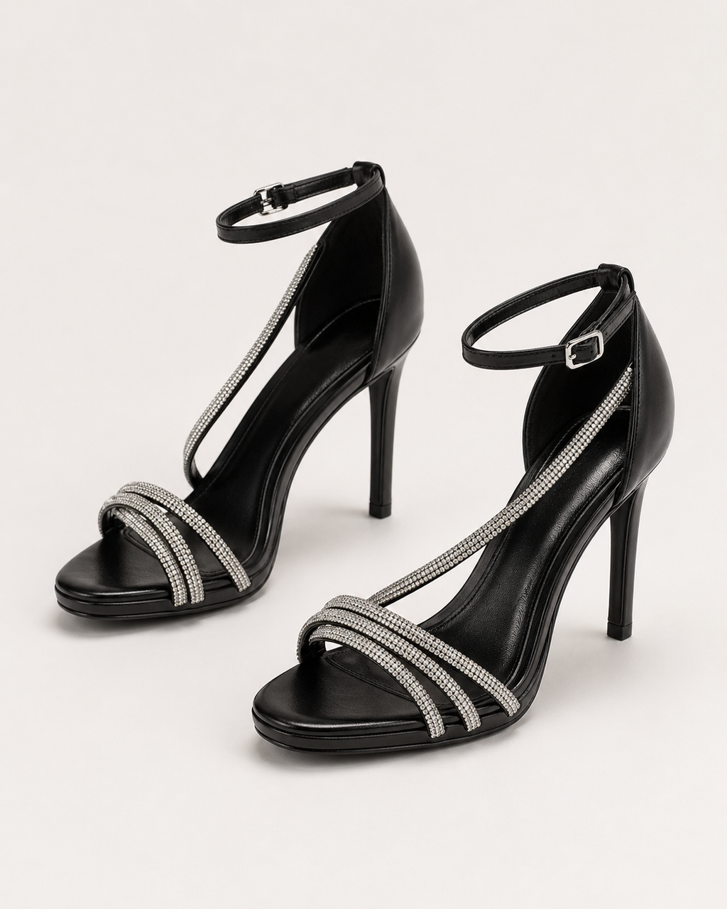 Sandali Eleganti con Tacco Alto e Strass